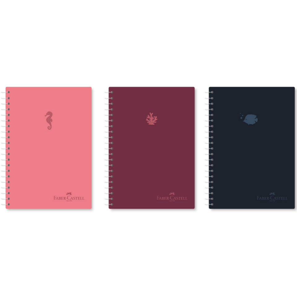 Faber-Castell 80 Yaprak Aqua Spiralli PP Kapak Kareli Defter - 0510
