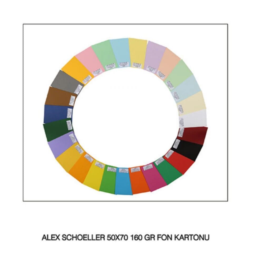 Alex Schoeller Fon Kartonu Karışık Renk 50x70 cm 160 gr 10'lu
