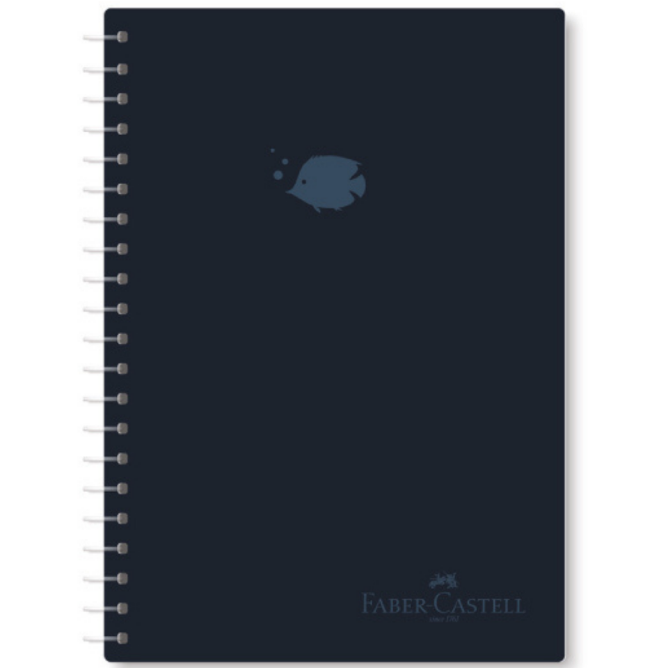 Faber-Castell 80 Yaprak Aqua Spiralli PP Kapak Çizgili Defter - 0509 Pembe
