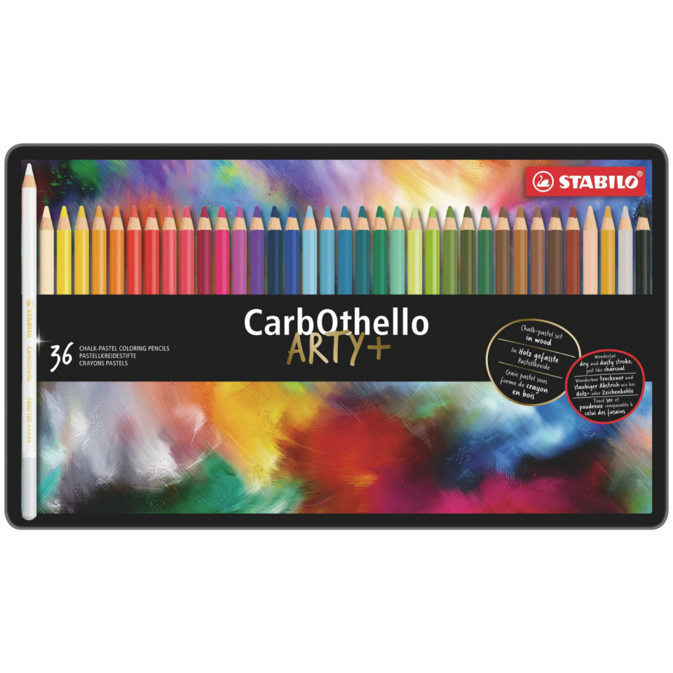 Stabilo 1436-6 Carbothello Kuru Boya Kalemi 36 Renk Metal Kutu