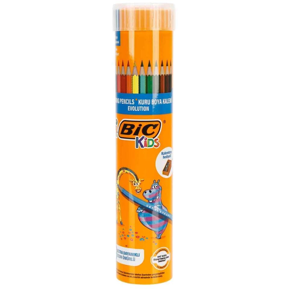 Bic Evolution Kuruboya Kalemi 12+1'li Metal Tüp