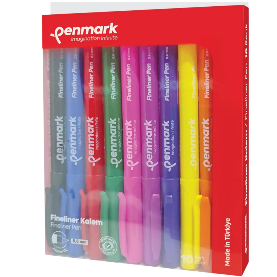 Penmark Fineliner Kalem 06mm Japon Uç 10'lu