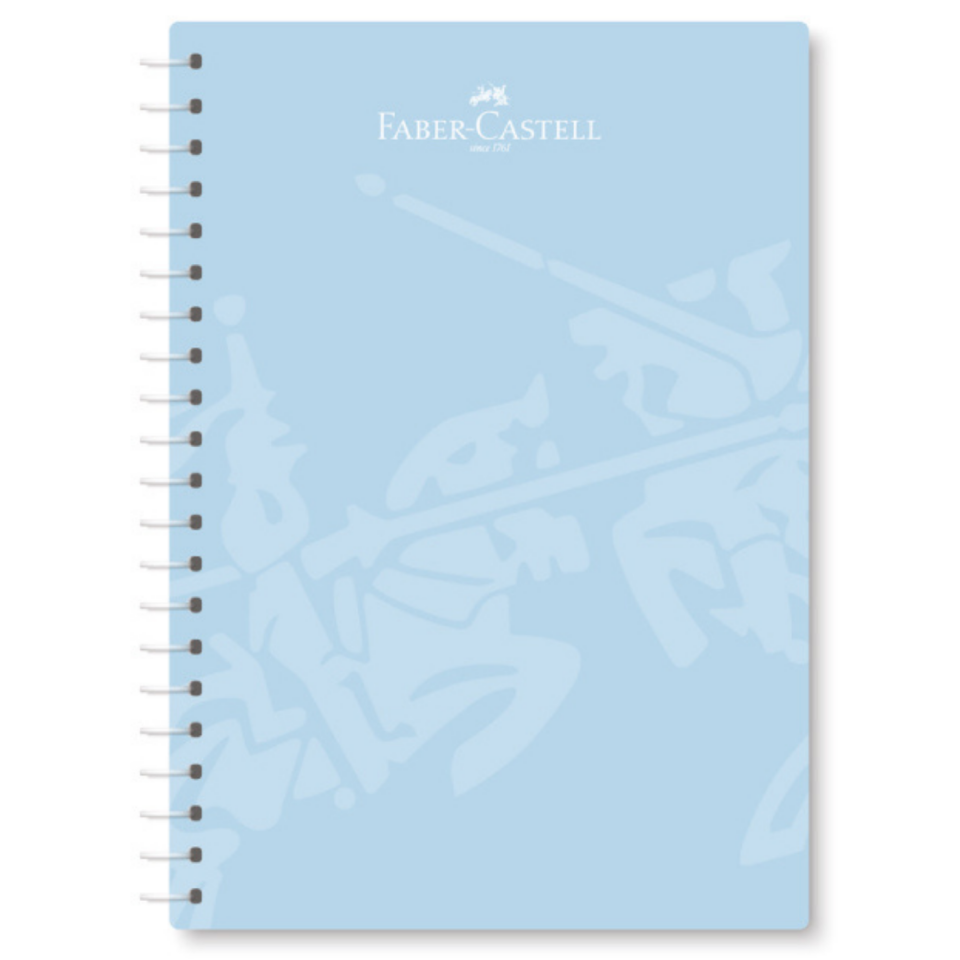 Faber-Castell 100 Yaprak Genz Spiralli PP Kapak Çizgili Defter - 0527 Mavi
