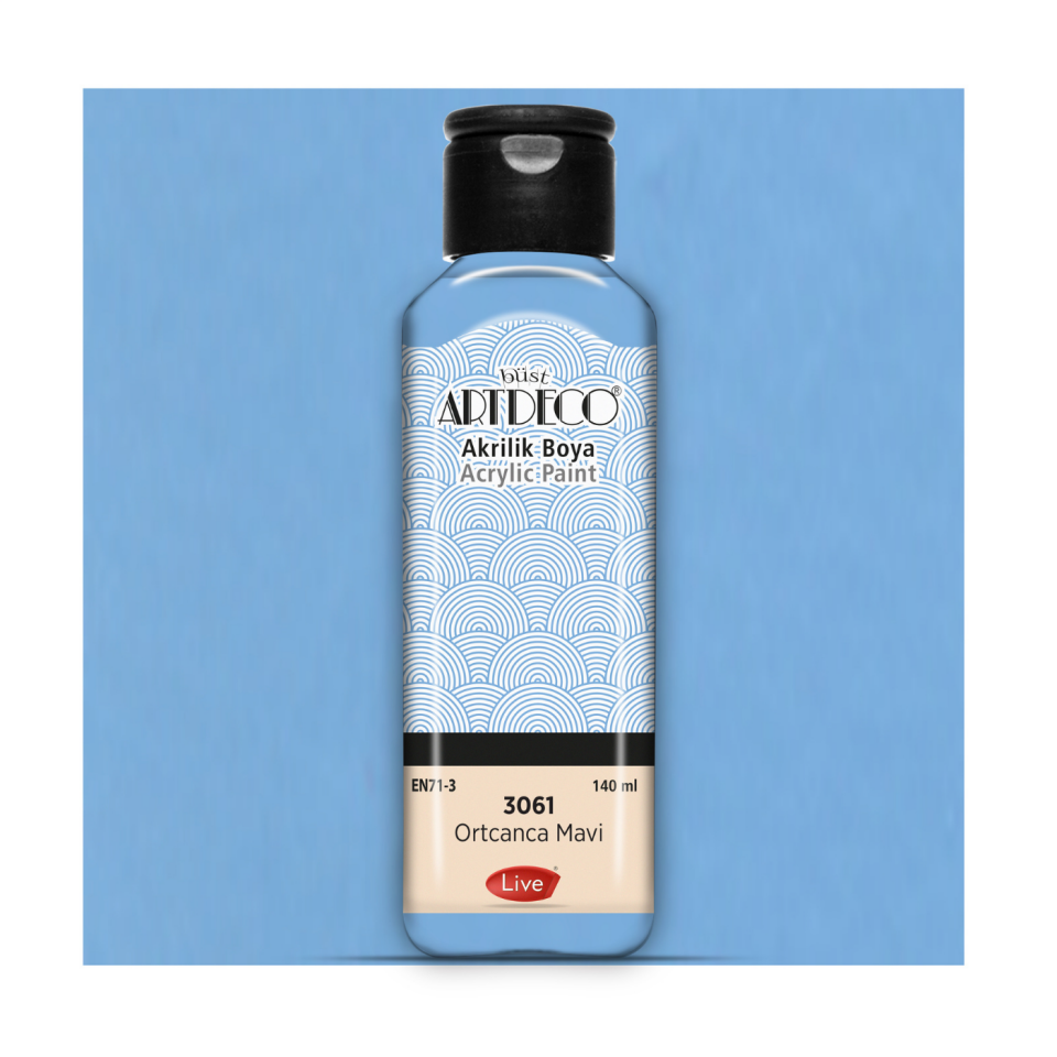 Artdeco 3061 Akrilik Boya Ortaca Mavisi 140 ml