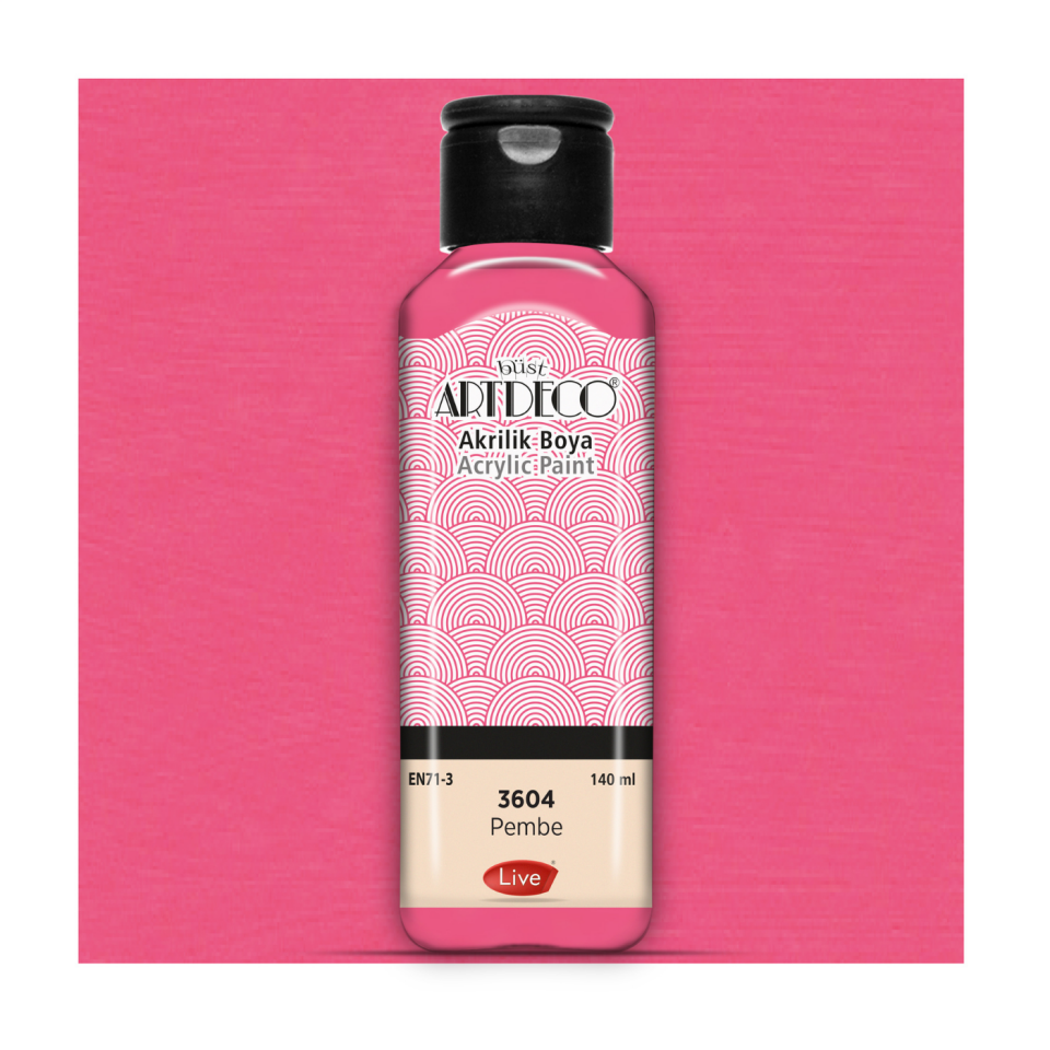 Artdeco 070R-3604 Akrilik Boya 140ml Pembe