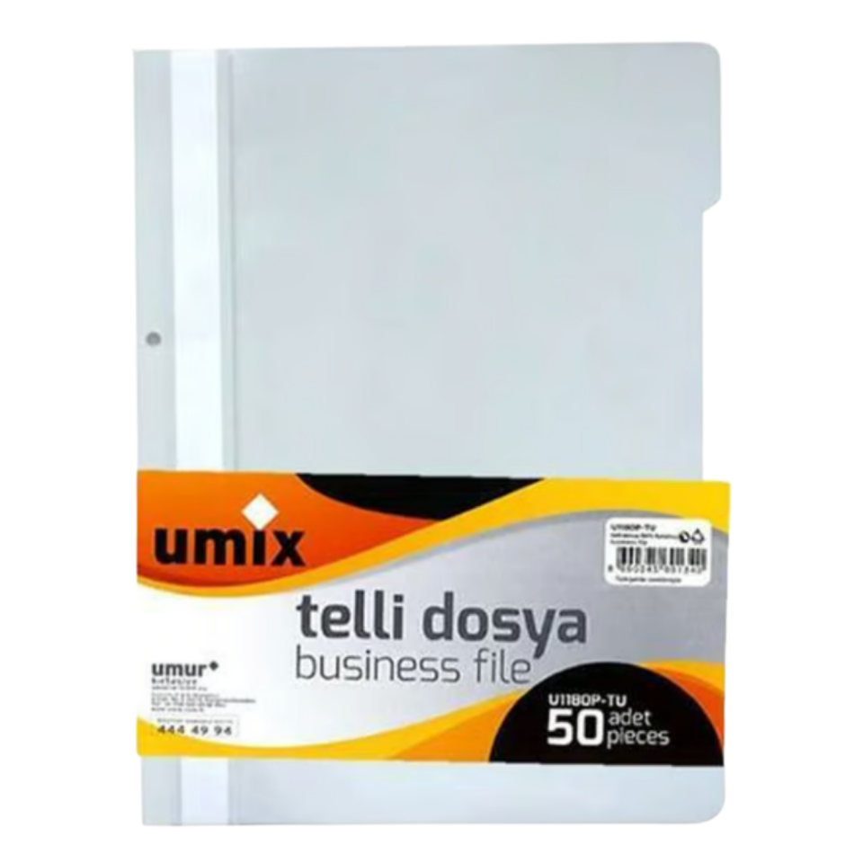 Umix 1180PBE Telli Dosya Plus A4 Beyaz 