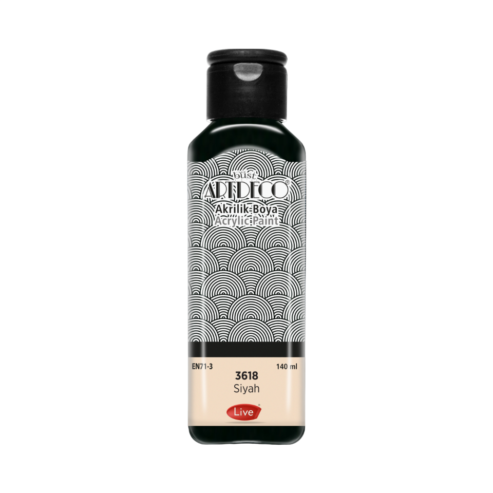 Artdeco 3618 Akrilik Boya Siyah 500 ml