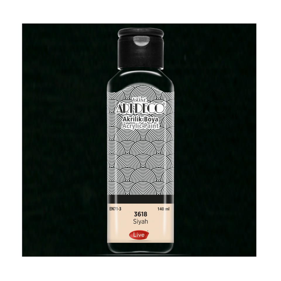 Artdeco 3618 Akrilik Boya Siyah 500 ml