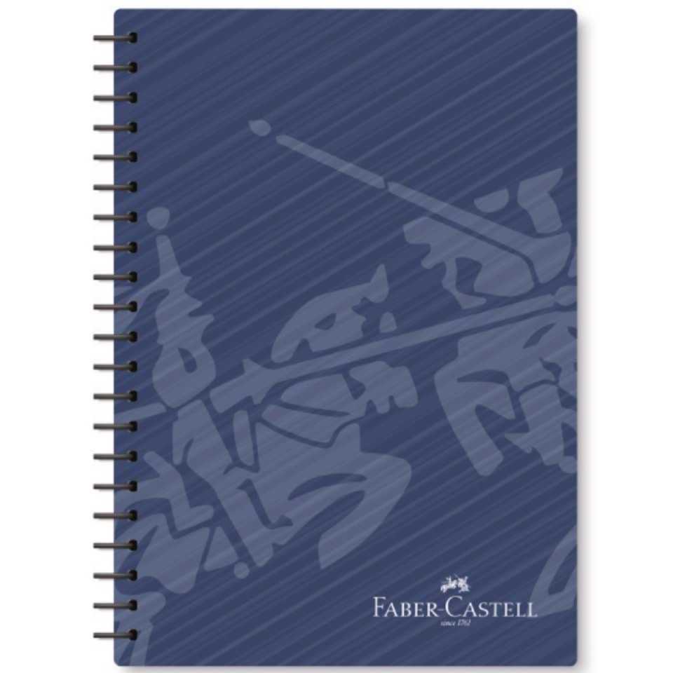 Faber-Castell 80 Yaprak Klasik Spiralli PP Kapak Kareli Defter - 0498 Kahve