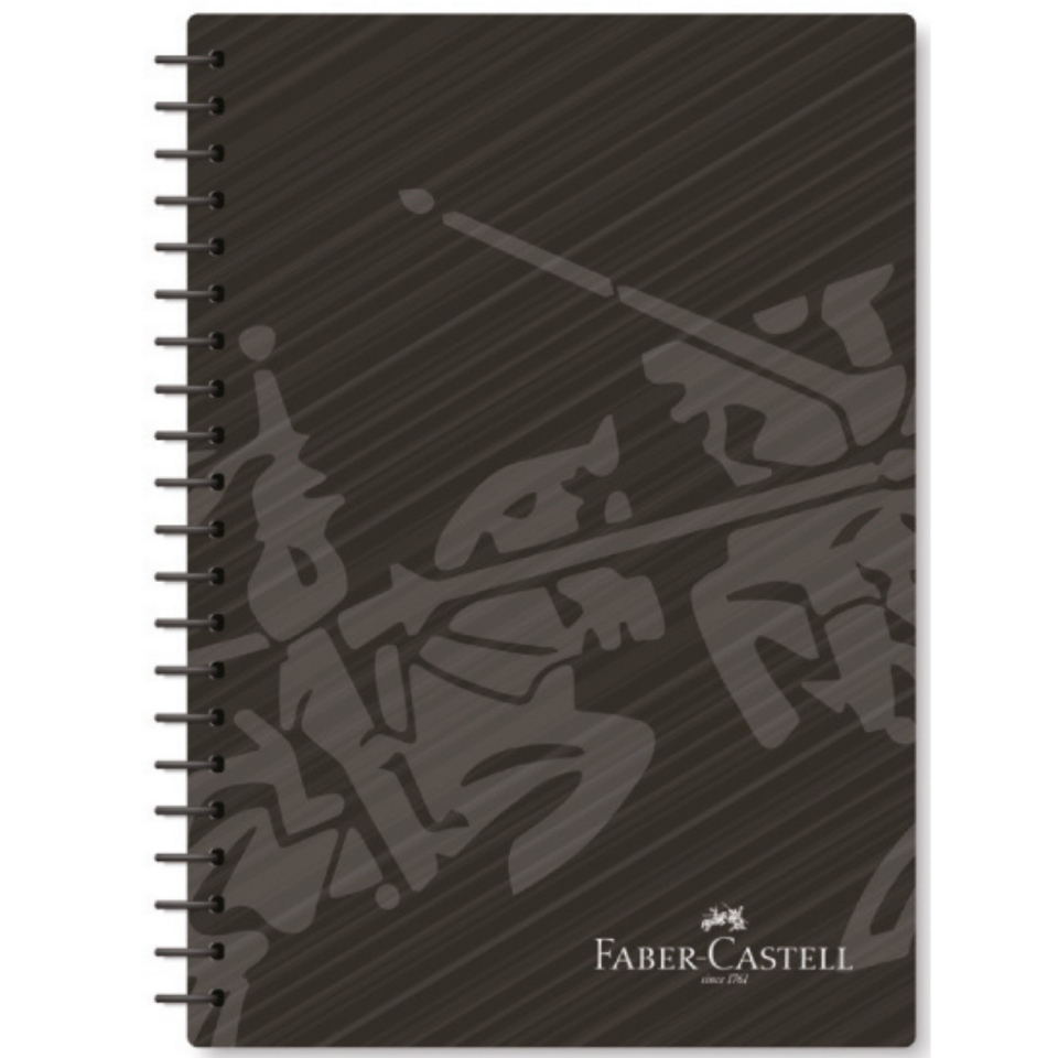 Faber-Castell 80 Yaprak Klasik Spiralli PP Kapak Kareli Defter - 0498 Yeşil