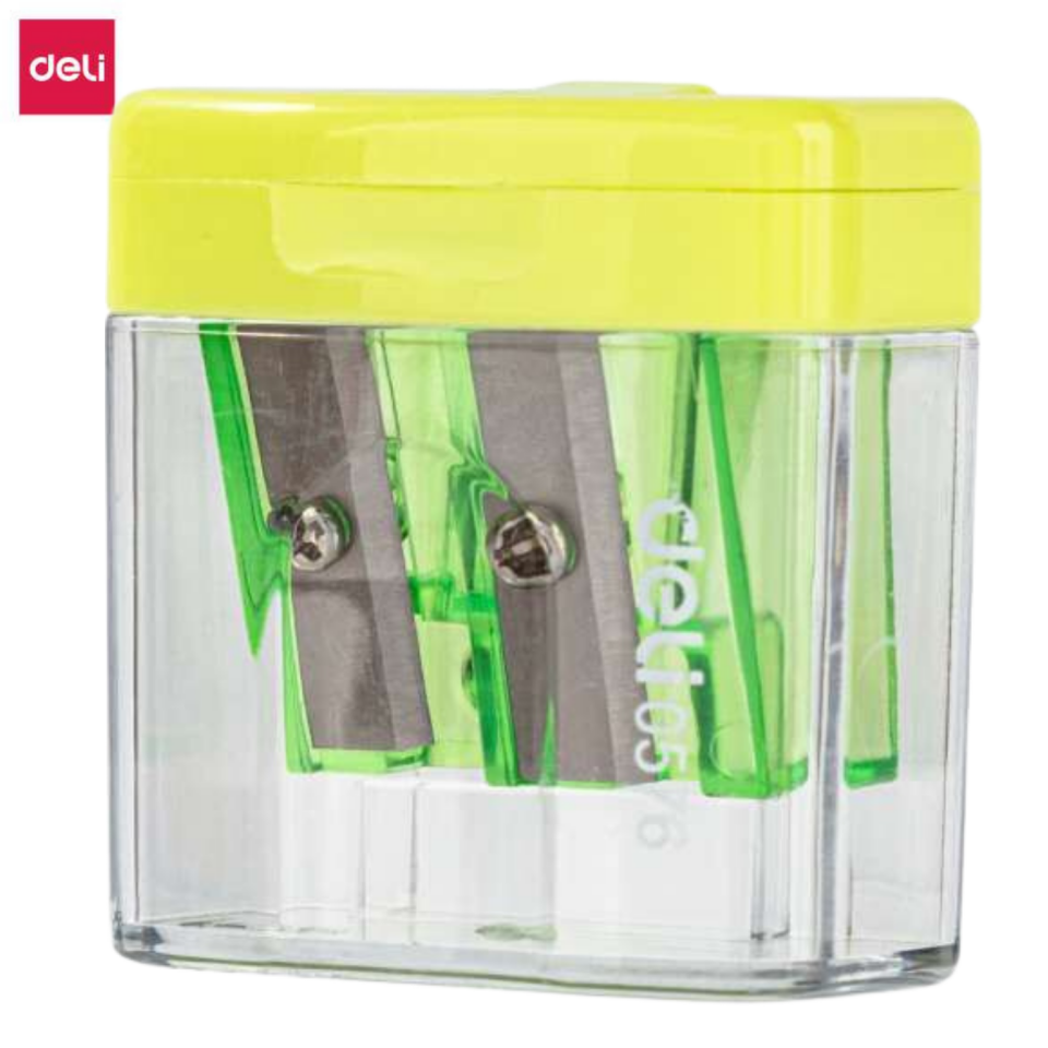 Deli Çiftli Hazneli Kalemtıraş E0576 Yeşil