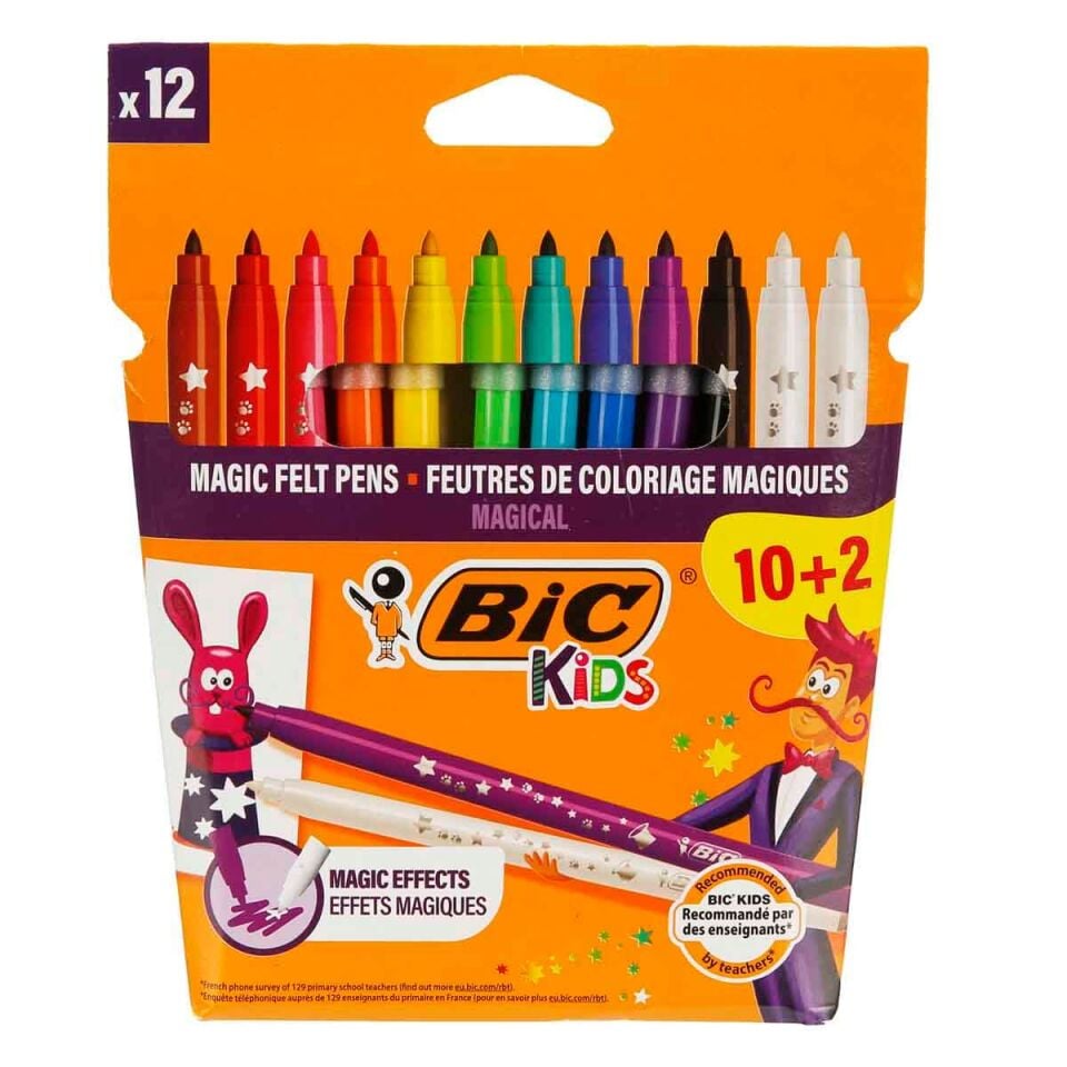 Bic 920295 Magic Silinebilir Keçeli Boya Kalemi 10+2 Renk