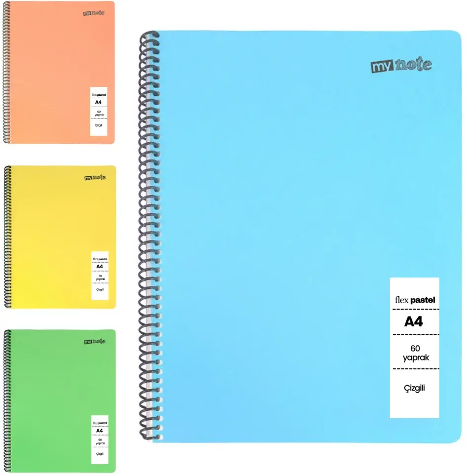 Mynote Flex Pastel A4 Çizgili Defter