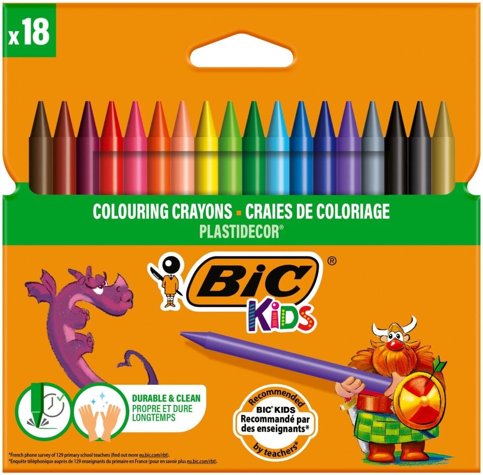 Bic 8297711/8297714 Silinebilir Pastel Boya 18 Renk
