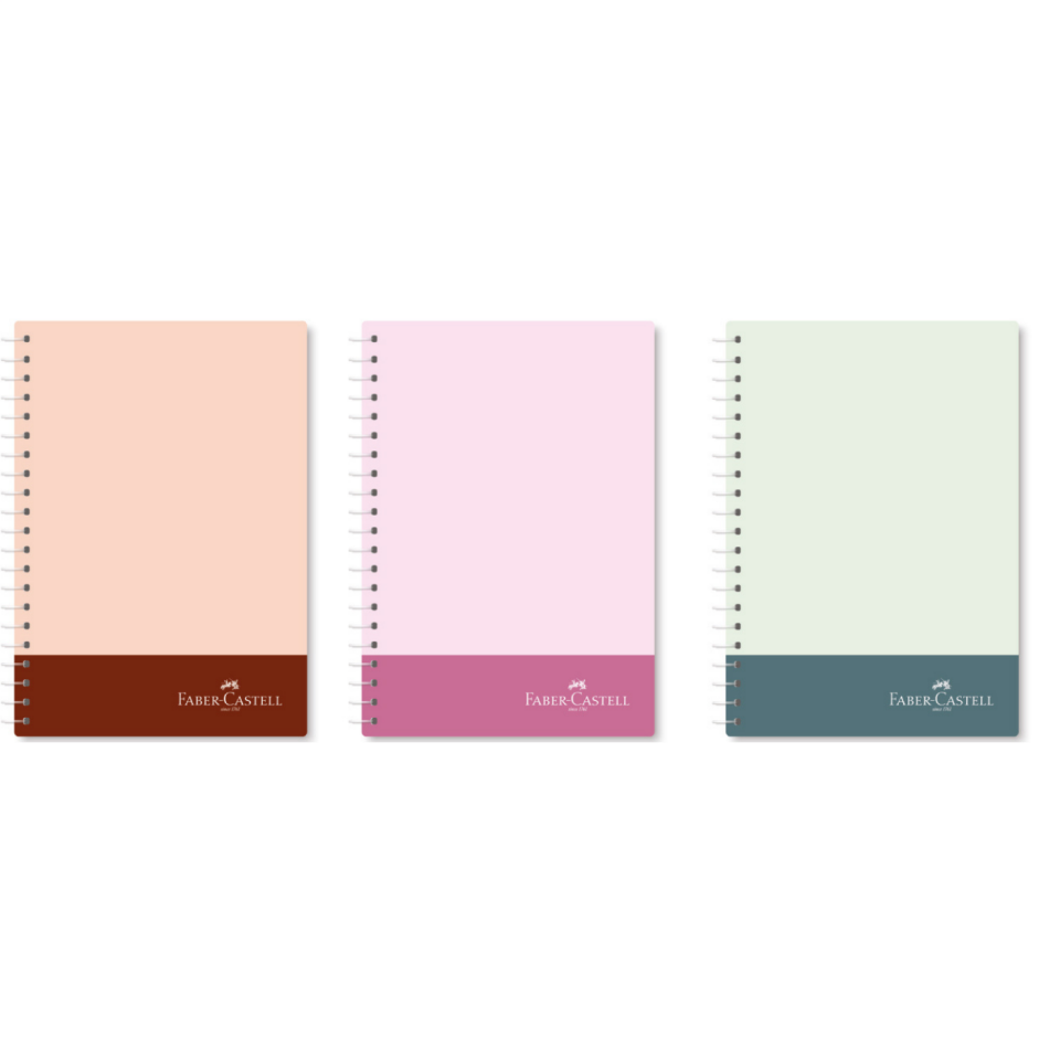 Faber-Castell 100 Yaprak Bicolor Spiralli PP Kapak Kareli Defter - 0524