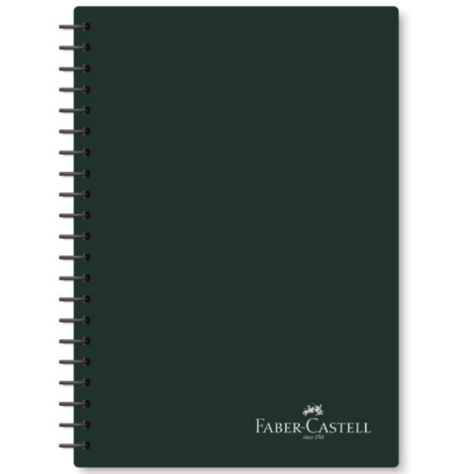 Faber-Castell 100 Yaprak Koyu Renkler Spiralli PP Kapak Kareli Defter - 0520 Kırmızı
