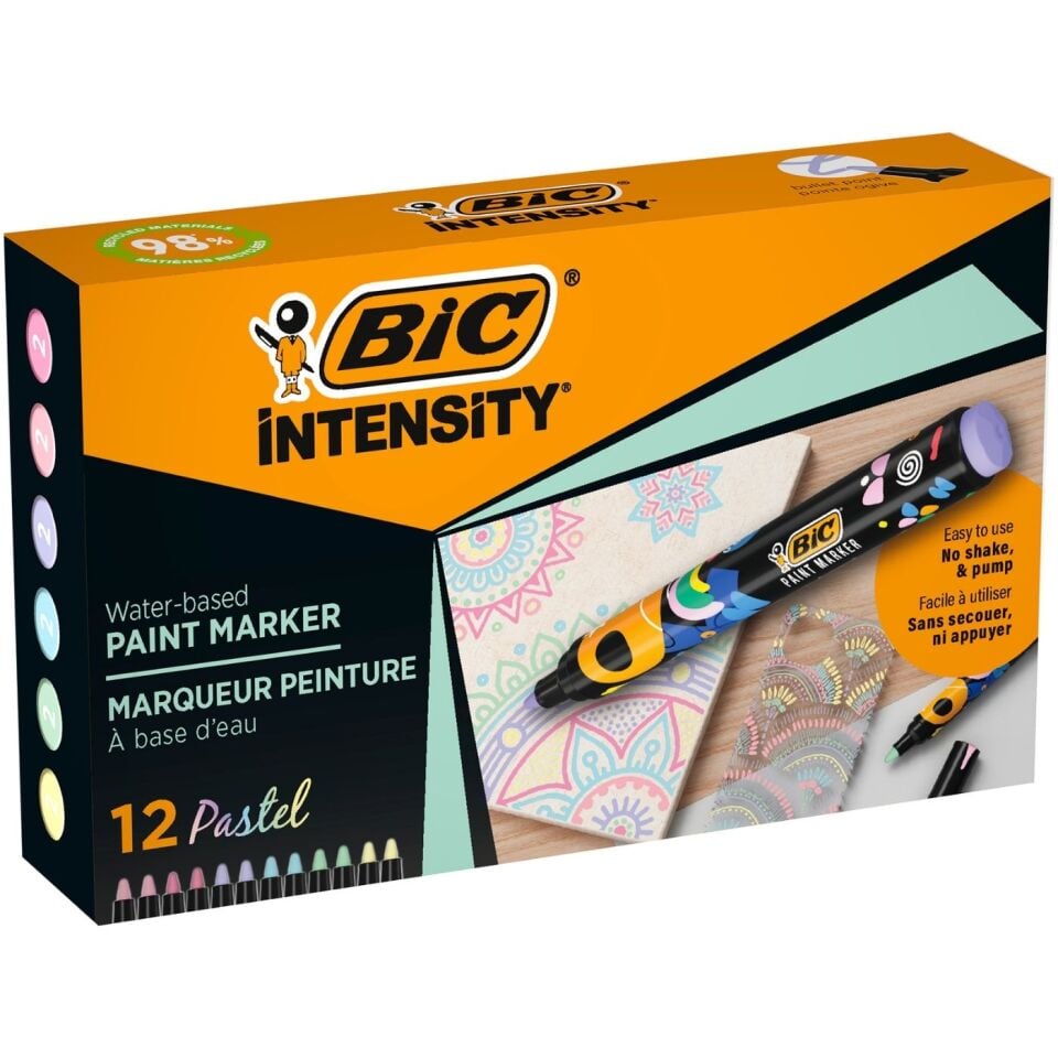 Bic 302928 Intensity Paint Marker Pastel Renkler 12'li
