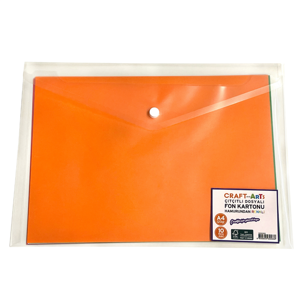Craft And Art Fon Karton 120 gr 10'u Çıt Çıtlı Dosya 30010050