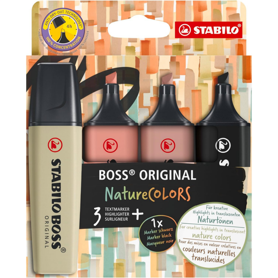Stabilo Boss Original Nature Colors Fosforlu Kalem 704/25 4'lü Set
