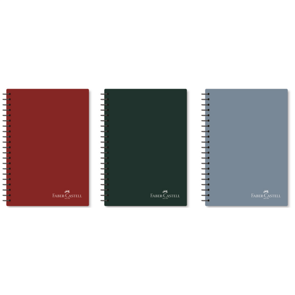 Faber-Castell 80 Yaprak Koyu Renkler Spiralli PP Kapak Çizgili Defter 0517