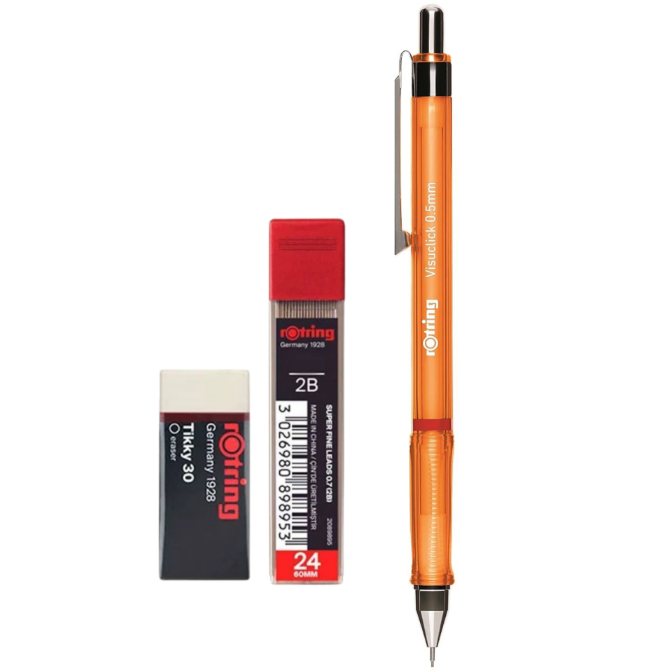 Rotring Visuclick Turuncu Uçlu Kalem 0,5 mm 3'lü Okul Seti