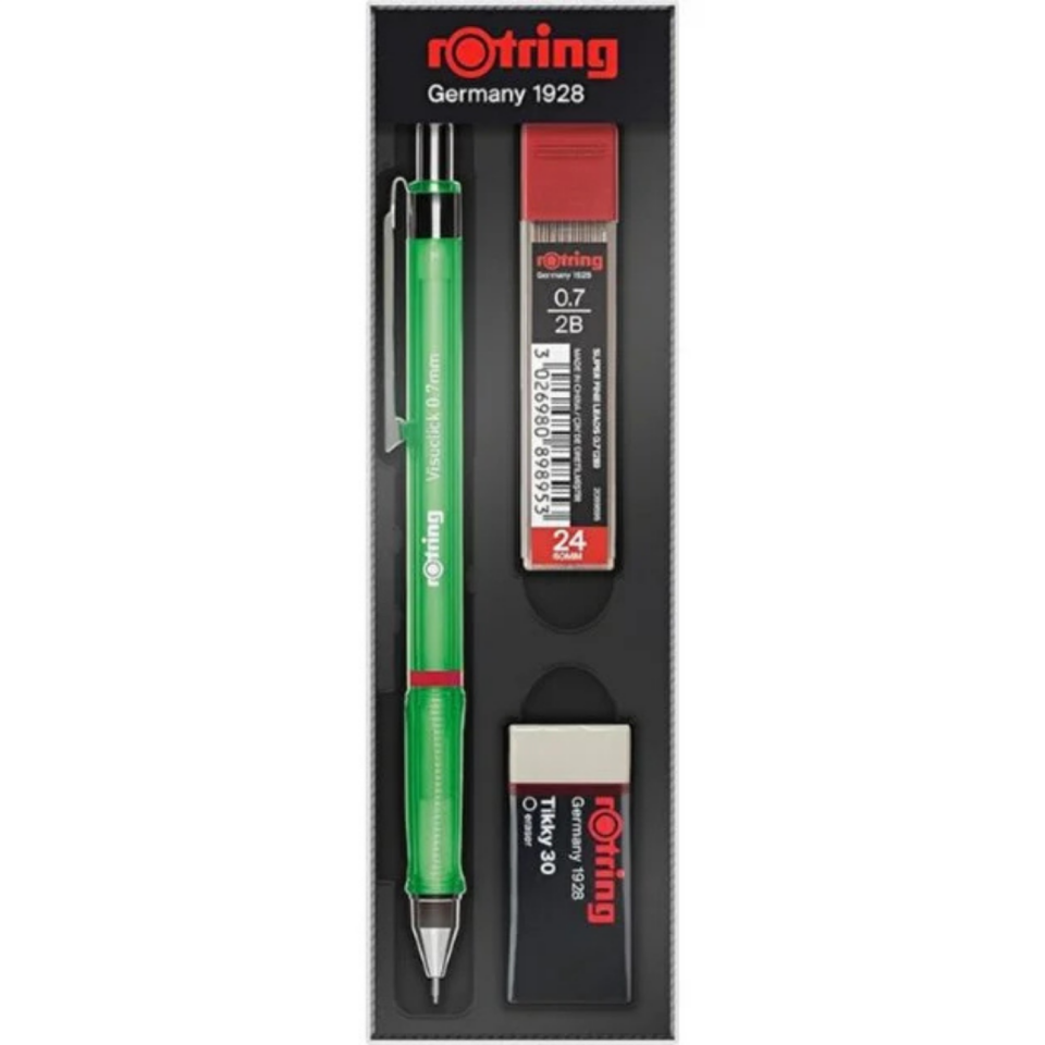 Rotring Visuclick Yeşil Uçlu Kalem 0,7 mm 3'lü Okul Seti