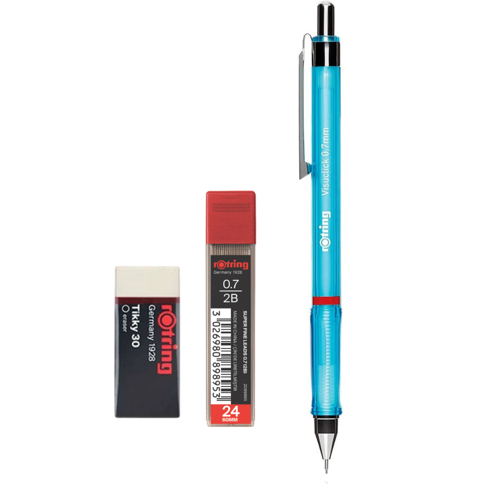 Rotring Visuclick Mavi Uçlu Kalem 0,7 mm 3'lü Okul Seti
