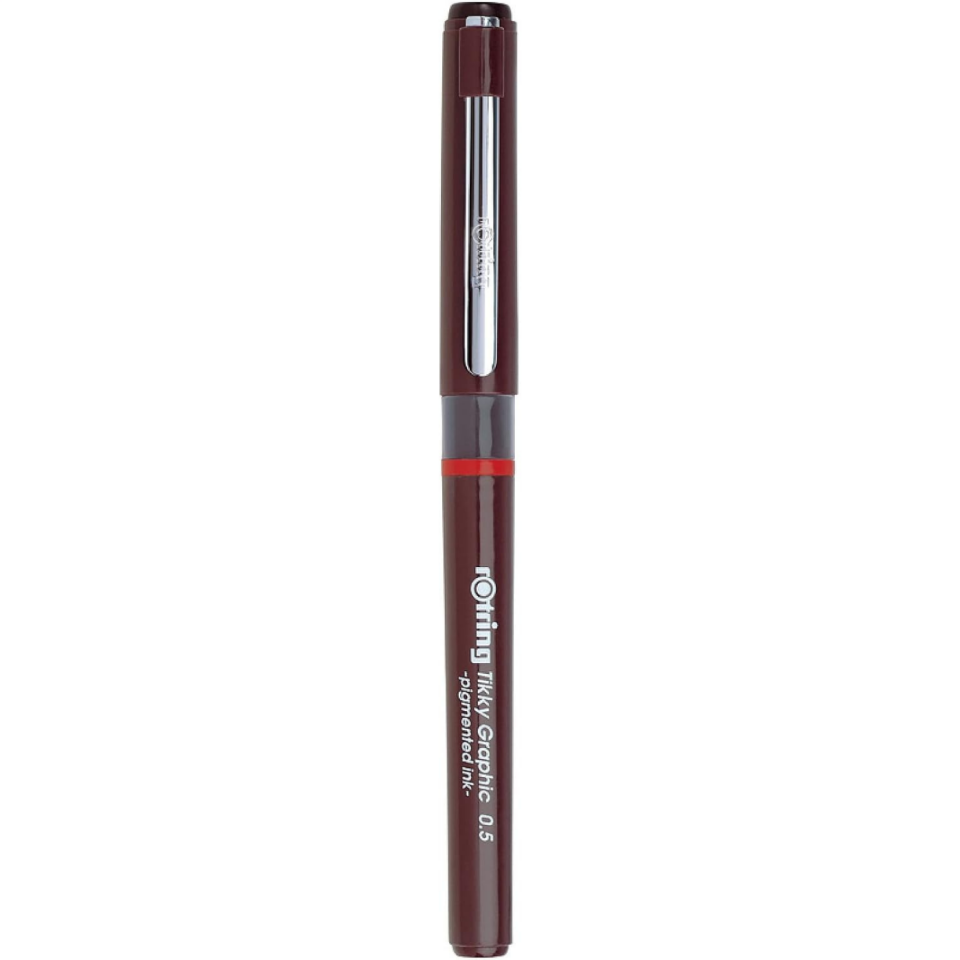 rOtring Tikky Graphic Keçe Uçlu Teknik Çizim Kalemi 0,5 Mm Siyah Mürekkep