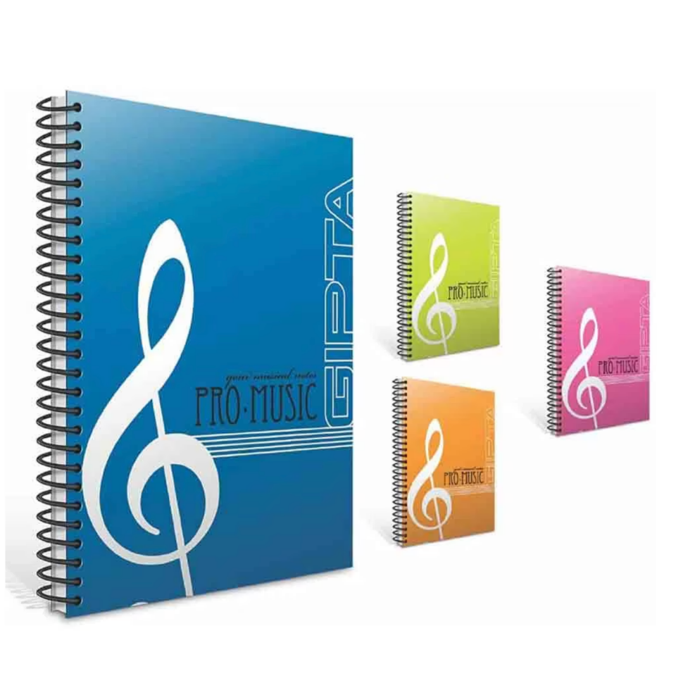 Gıpta 1581 Spiralli PP Kapak A4 60 Yaprak Müzik Defteri