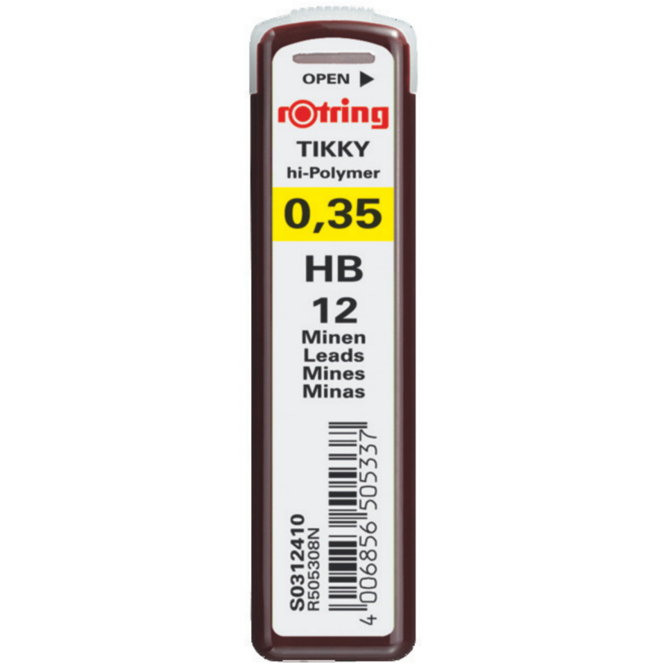 rOtring Tikky Hi-Polymer Mekanik Kurşun Kalem Ucu 0,35 Mm HB