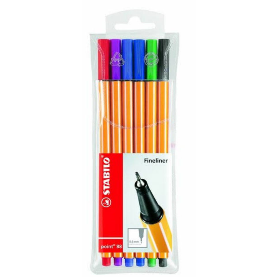 Stabilo Point 88 Keçeli Kalem 0.4 mm 6 Renk 88-6