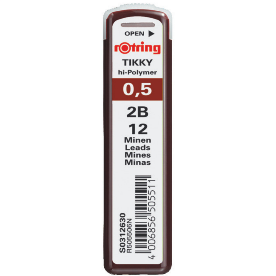 rOtring Tikky Hi-Polymer Mekanik Kurşun Kalem Ucu 0,5 Mm 2B