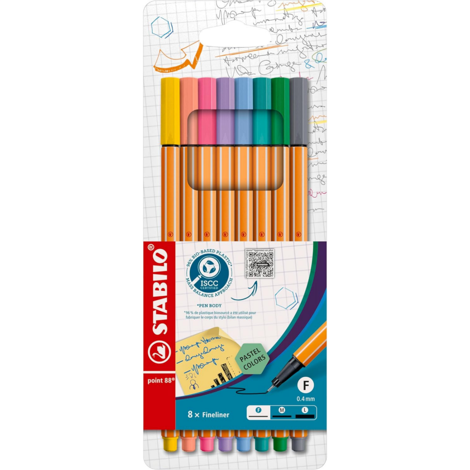 Stabilo Point 88 Pastel Keçeli Kalem 0.4 mm 8'li Set 88/801