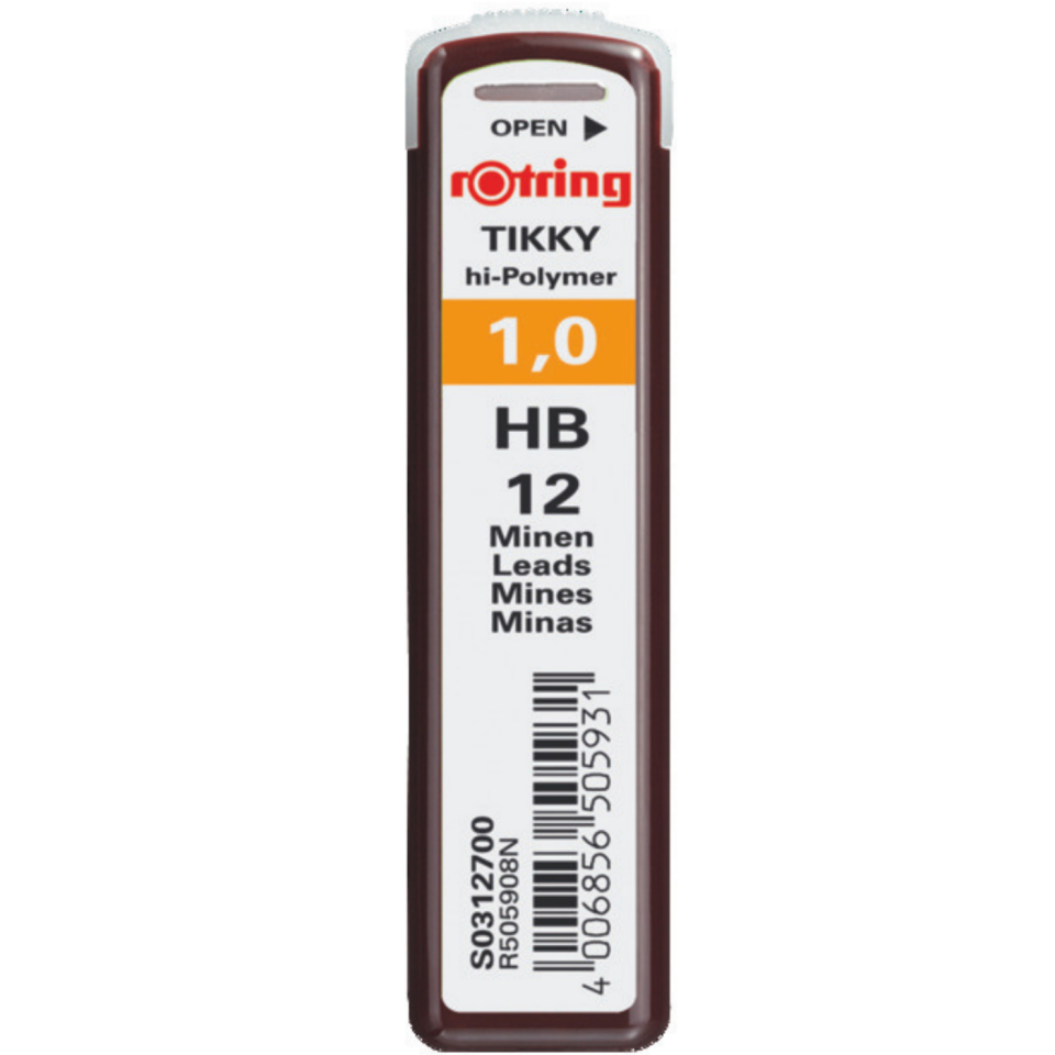 rOtring Tikky Hi-Polymer Mekanik Kurşun Kalem Ucu 1,0 Mm HB