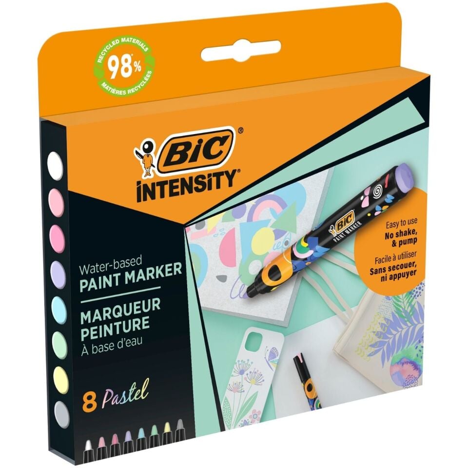 Bic 527429 Intensity Paint Marker Pastel Renkler 8'li