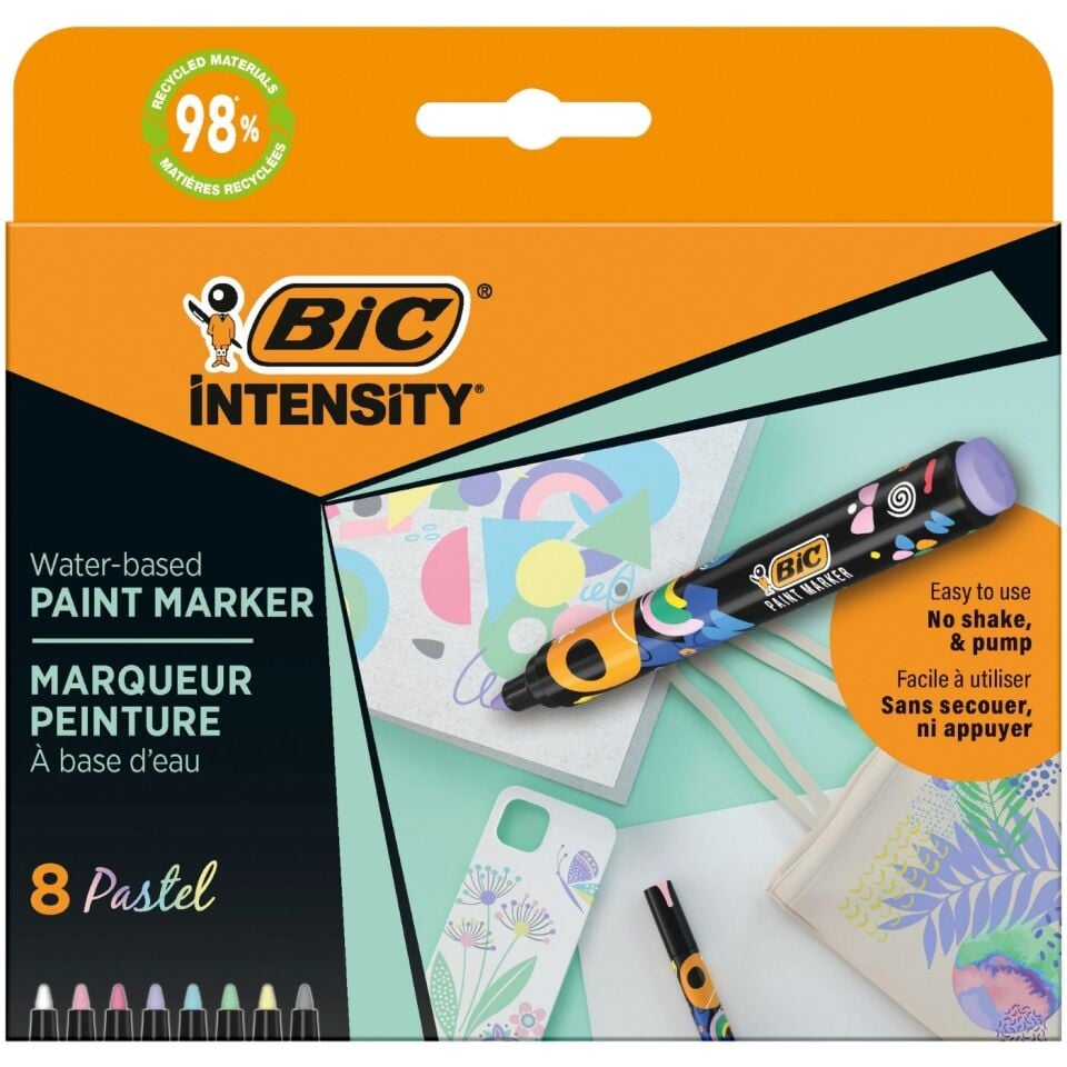 Bic 527429 Intensity Paint Marker Pastel Renkler 8'li