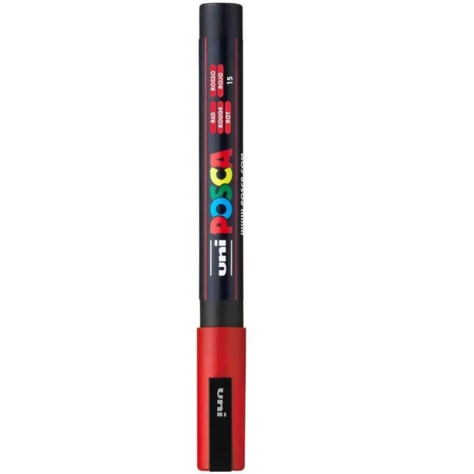 Uni Pc-3M Posca Poster Markörü Kırmızı