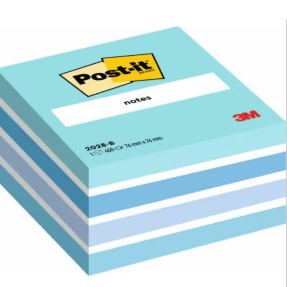 3M Post-it® Küp Not Mavi Tonlar 76x76 mm