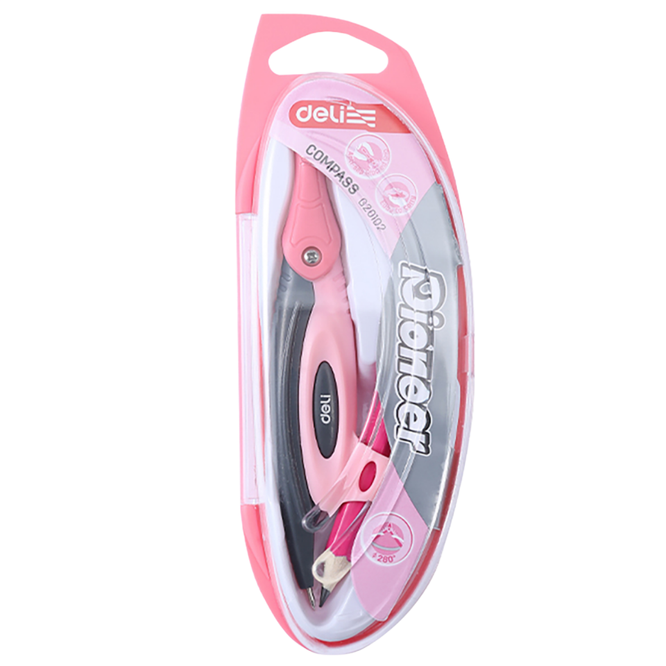 Deli G20102 Pergel Çizim Seti  Pembe