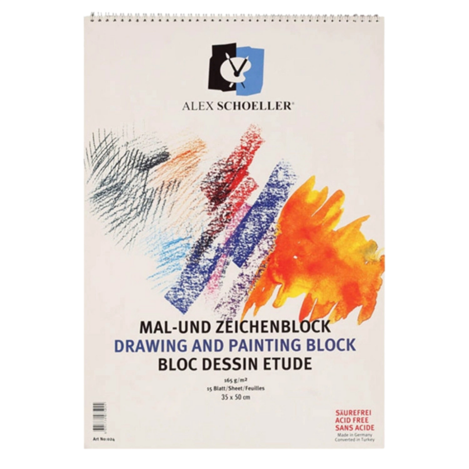 Alex Scholler Alx­024 Spiralli Resim Defteri 35x50 165Gr 15Yp