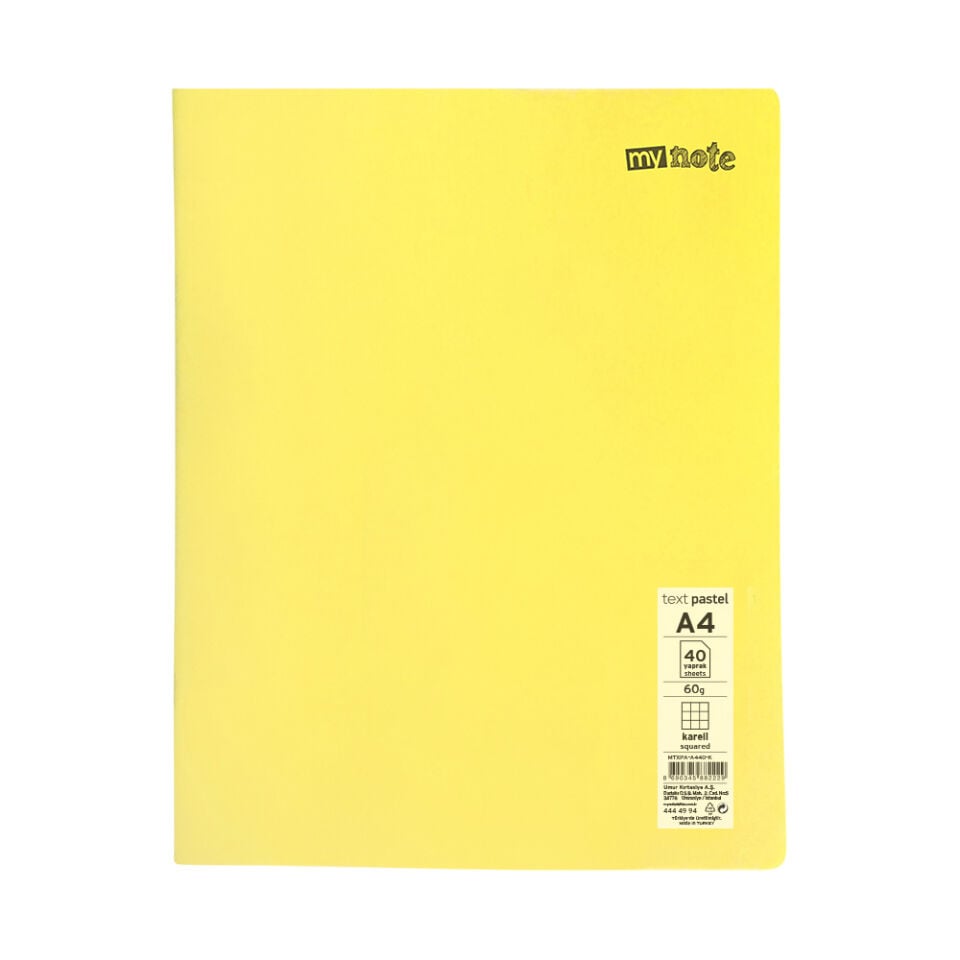 Mynote Text Neo Defter A4 40 Yp Kareli