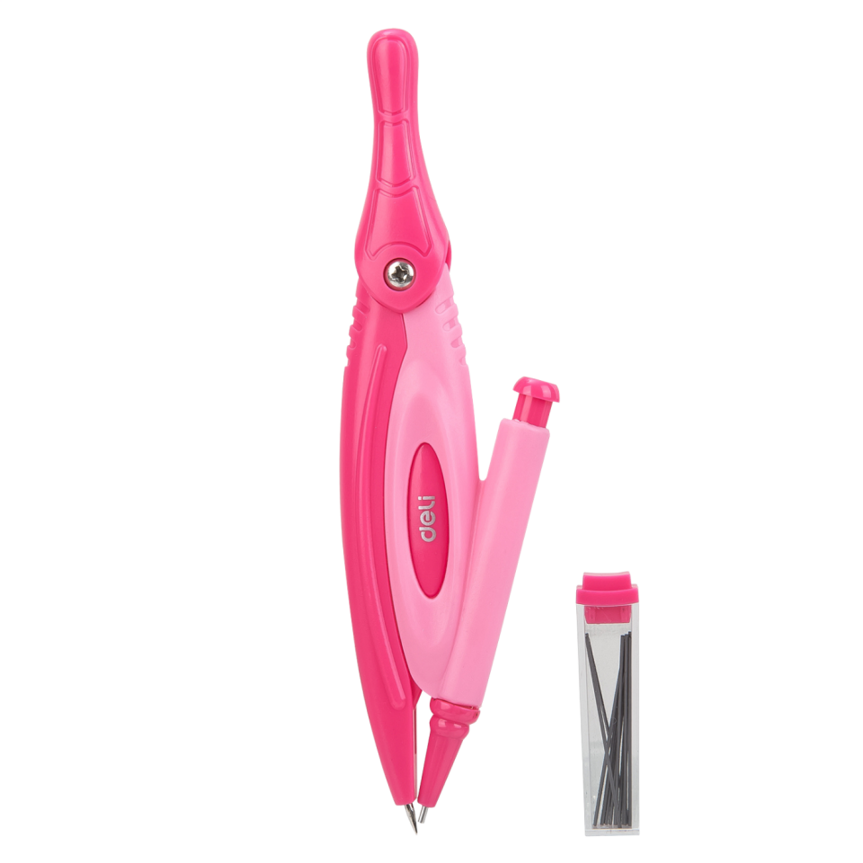 Deli EG20002 Kutuda Plastik Pergel Seti Pembe