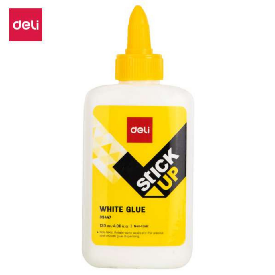 Deli EH39447 Beyaz Tutkal 120 ml Yassı Şişe