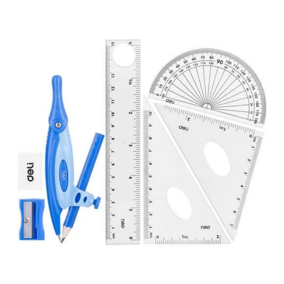 Deli G30304 Pergelli Çizim Seti 7 Parça Pembe
