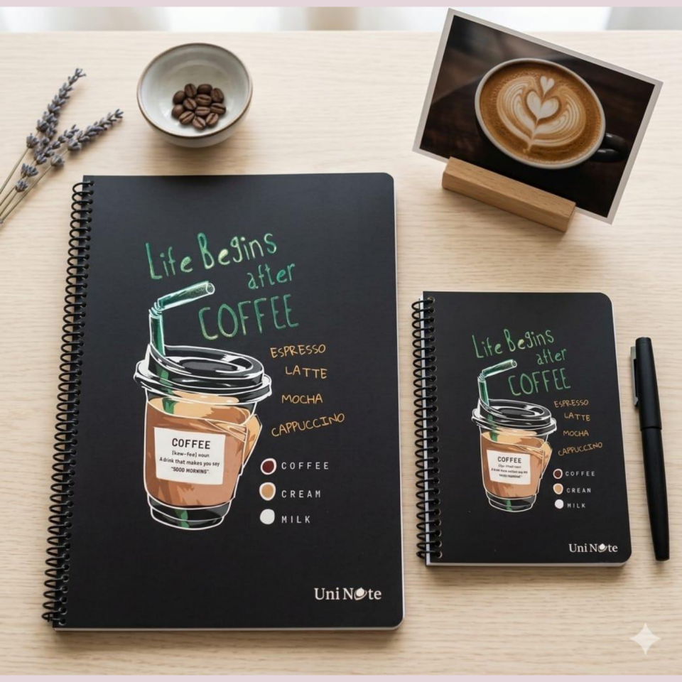 UniNote Coffee A4 Sp.Pp Kapak 96 Yp. Çizgili