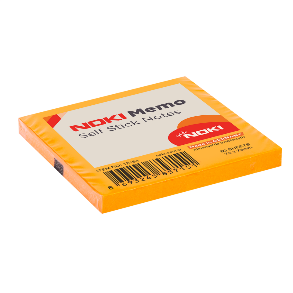 Noki Memo 75*75 Yapışkanlı Not Kağıdı Turuncu 12164