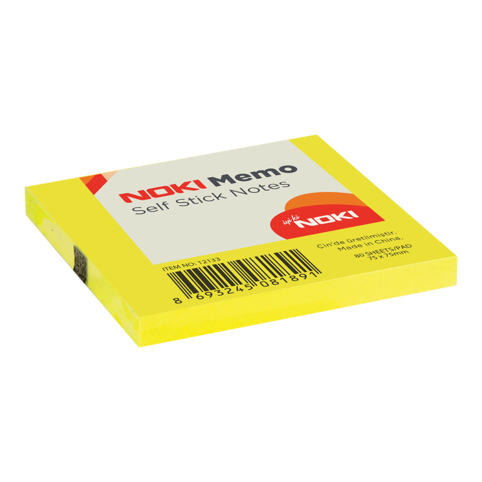 Noki Memo 75*75 Yapışkanlı Not Kağıdı Limon Sarısı 12133