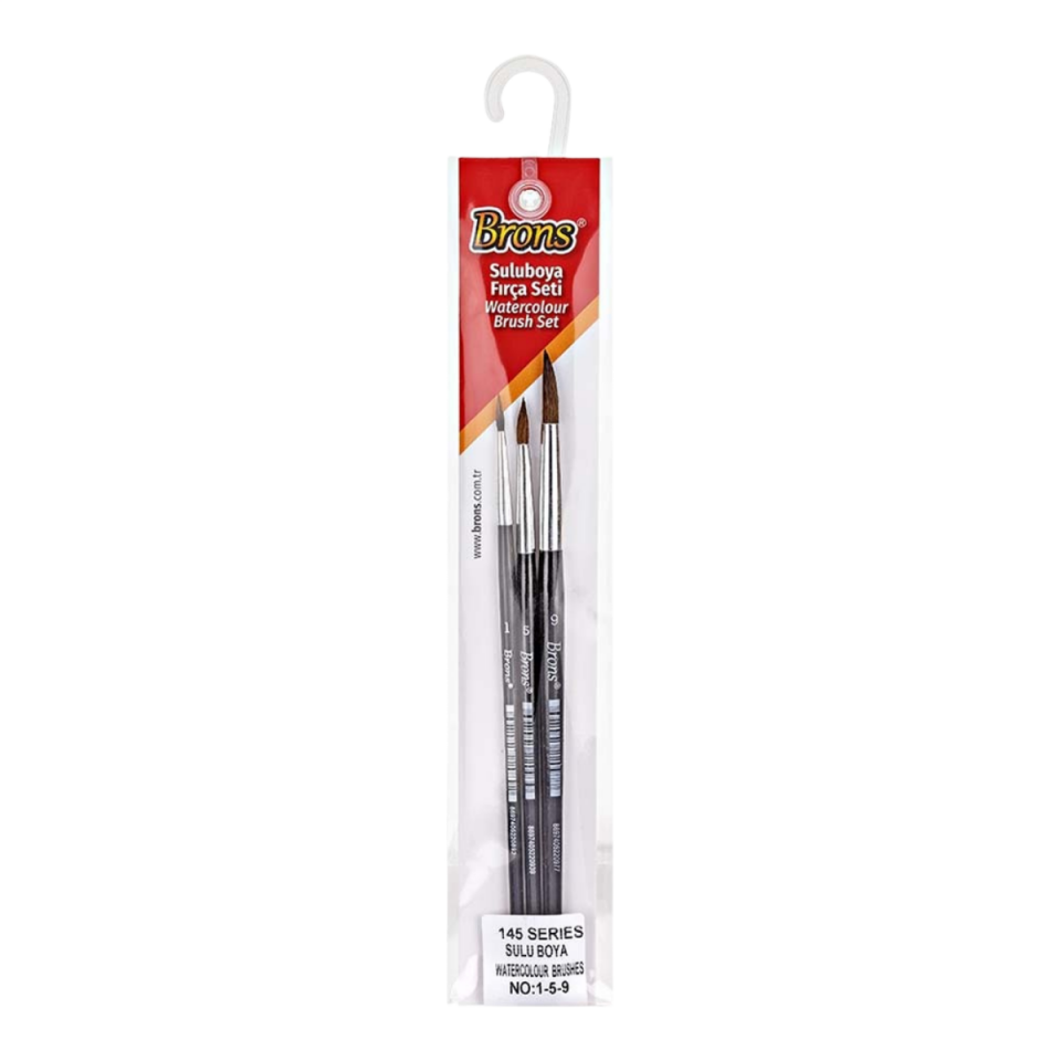 Brons Br-671 Suluboya Fırçası 3Lü Set 1-5-9