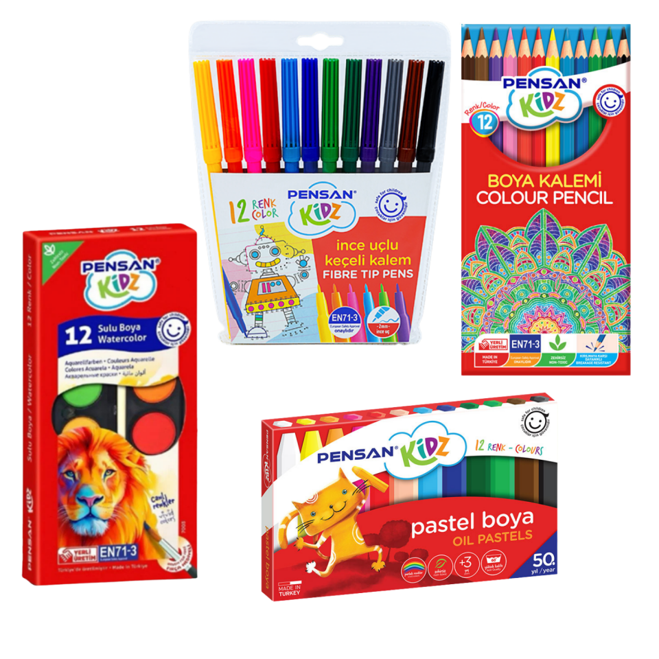 Pensan Okula Dönüş 4'lü Boyama Seti PEN01