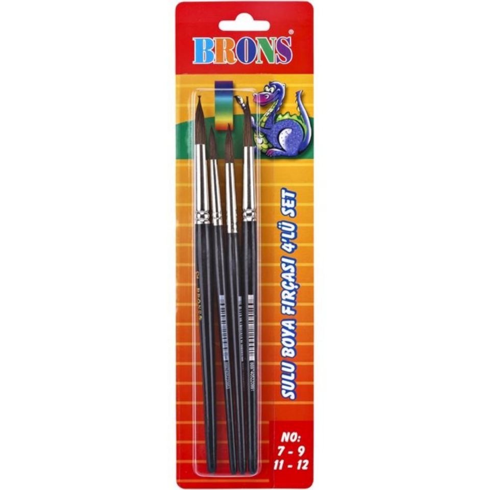 Brons Br-673 Suluboya Fırçası 3Lü Set 3-7-11